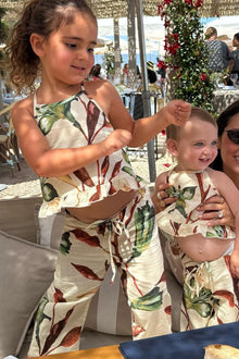 Kids | Drawstring Wide Leg Pant | Rooted Floral