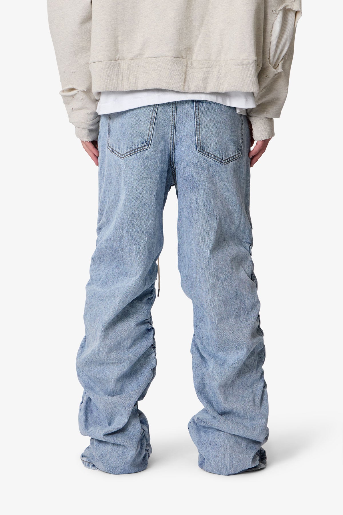 Ruched Denim | Light Blue