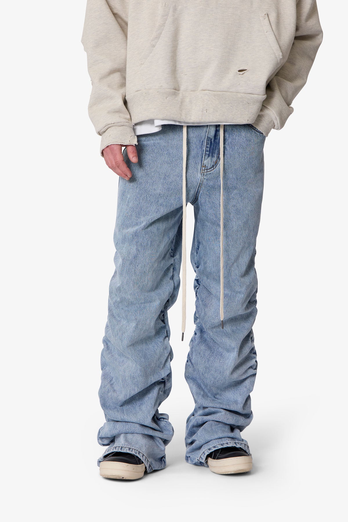 Ruched Denim | Light Blue