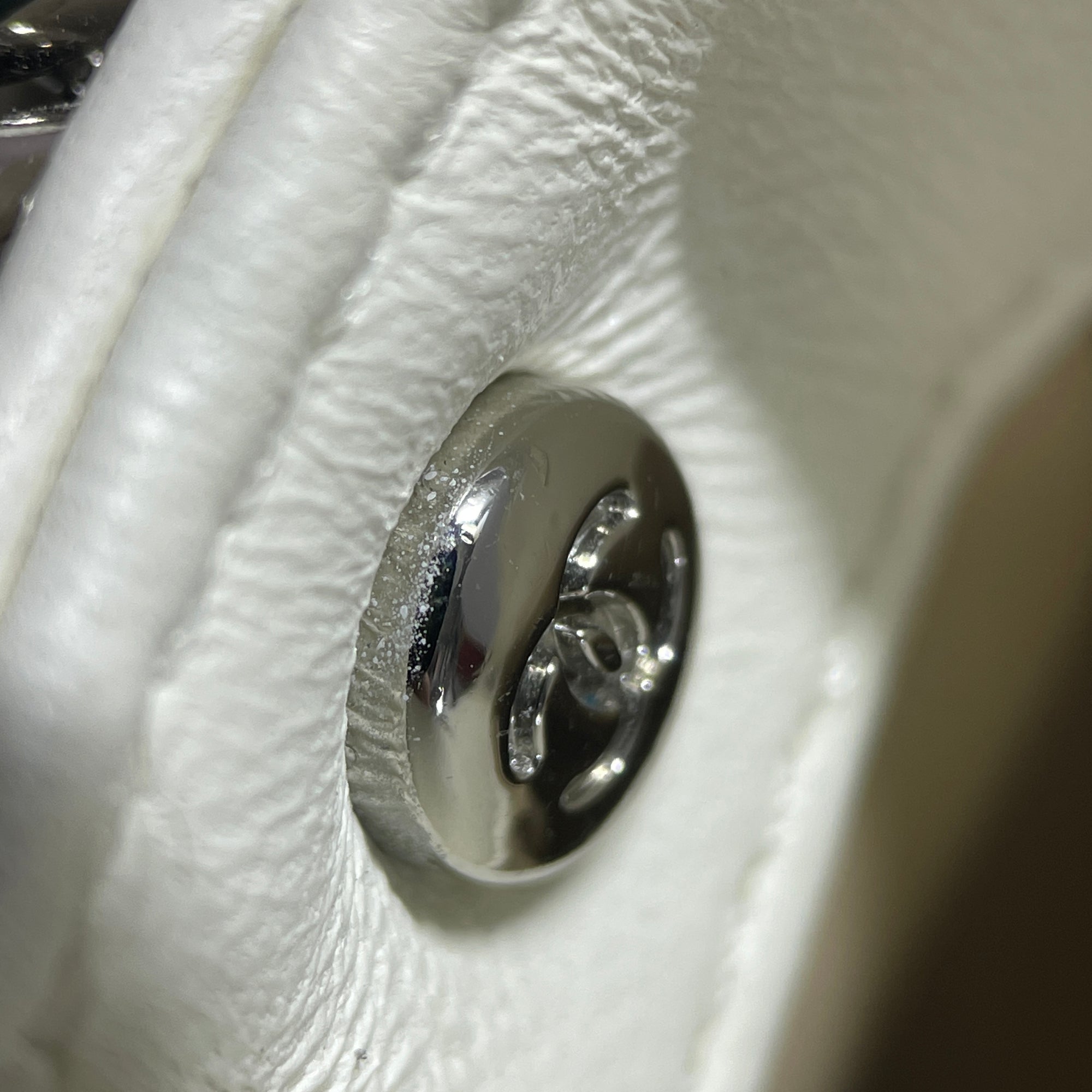 Chanel | Pre-Owned Mini Quilted Lambskin Chain Rows Flap | White