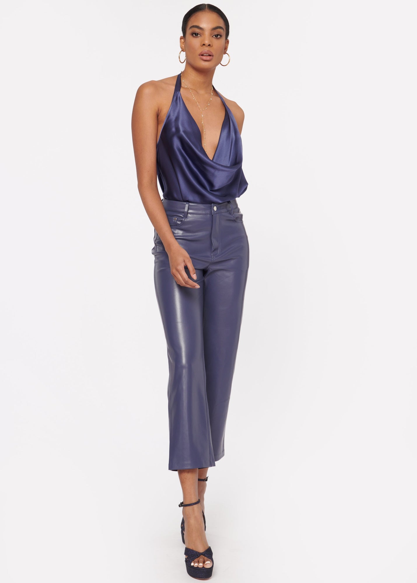 Hanie Vegan Leather Pant | Nightshadow