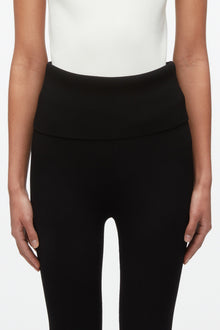 Compact Rib Capris | Black