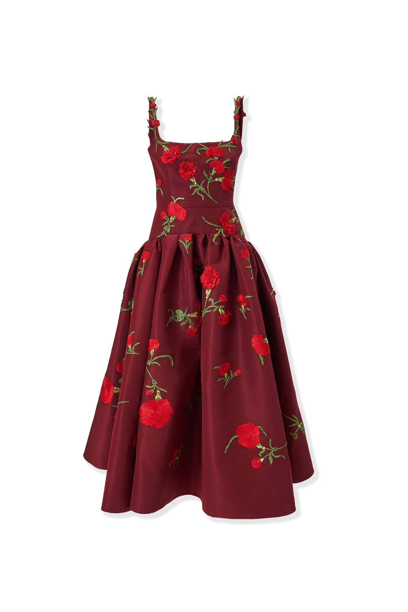 Embroidered Sleeveless Scoop Neck Drop Waist Dress | Rioja Multi