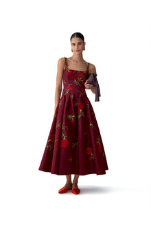 Embroidered Sleeveless Scoop Neck Drop Waist Dress | Rioja Multi