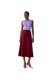 Sleeveless Crewneck A-Line Dress With Belt | Rioja Multi