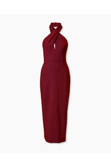 Criss-Cross Halter Neck Midi Dress | Rioja