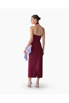 Criss-Cross Halter Neck Midi Dress | Rioja