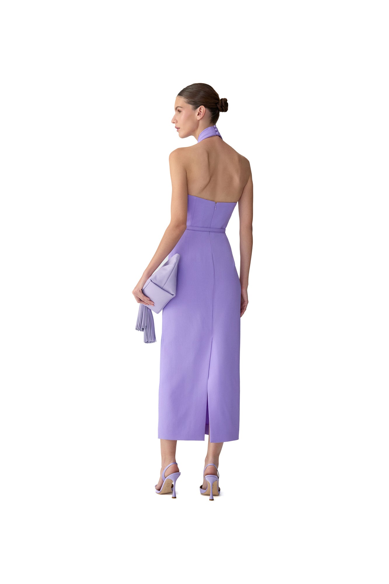 Criss-Cross Halter Neck Midi Dress | Violeta