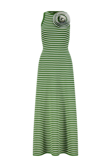 Rose Detail Knit Halter Dress | Cactus Multi