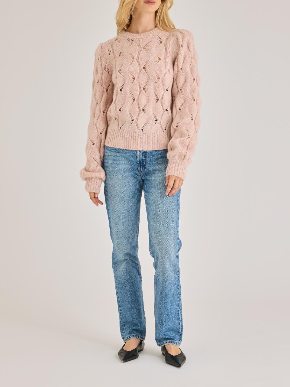 Alpaca Chainette Sweater | Blush