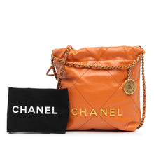 Chanel | Pre-Owned Mini Shiny Calfskin 22 Handbag | Orange
