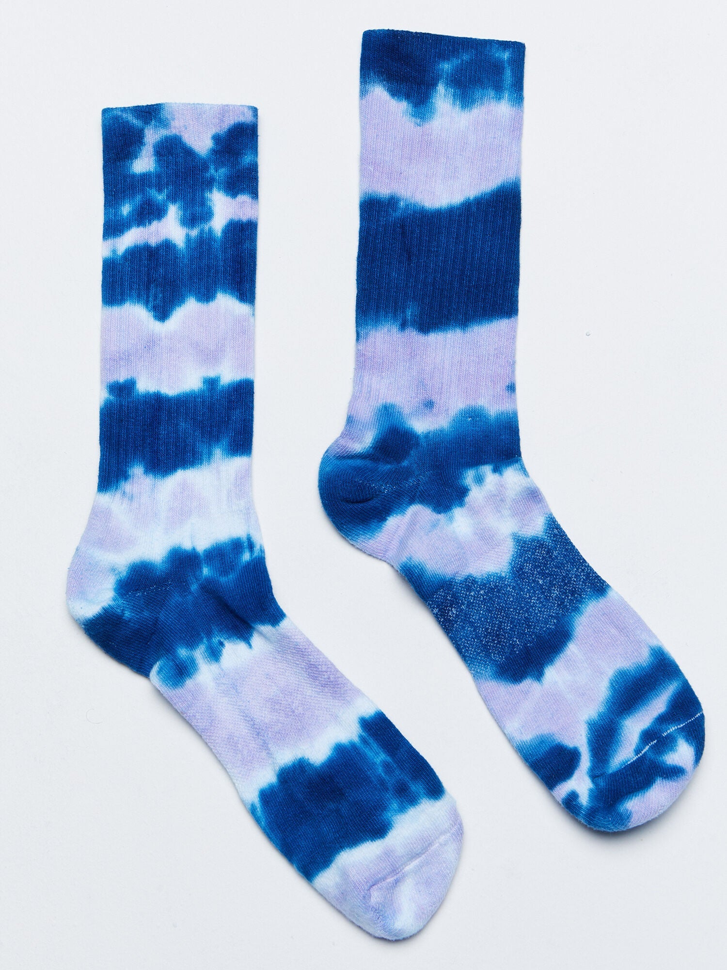 By My Grace | Tie Dye Calf Sock | Blue/Purple