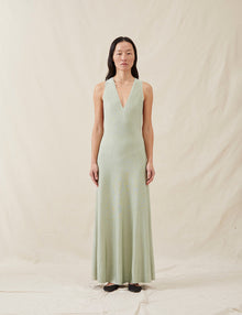 Womens | The Twist-Back Dress | Sage