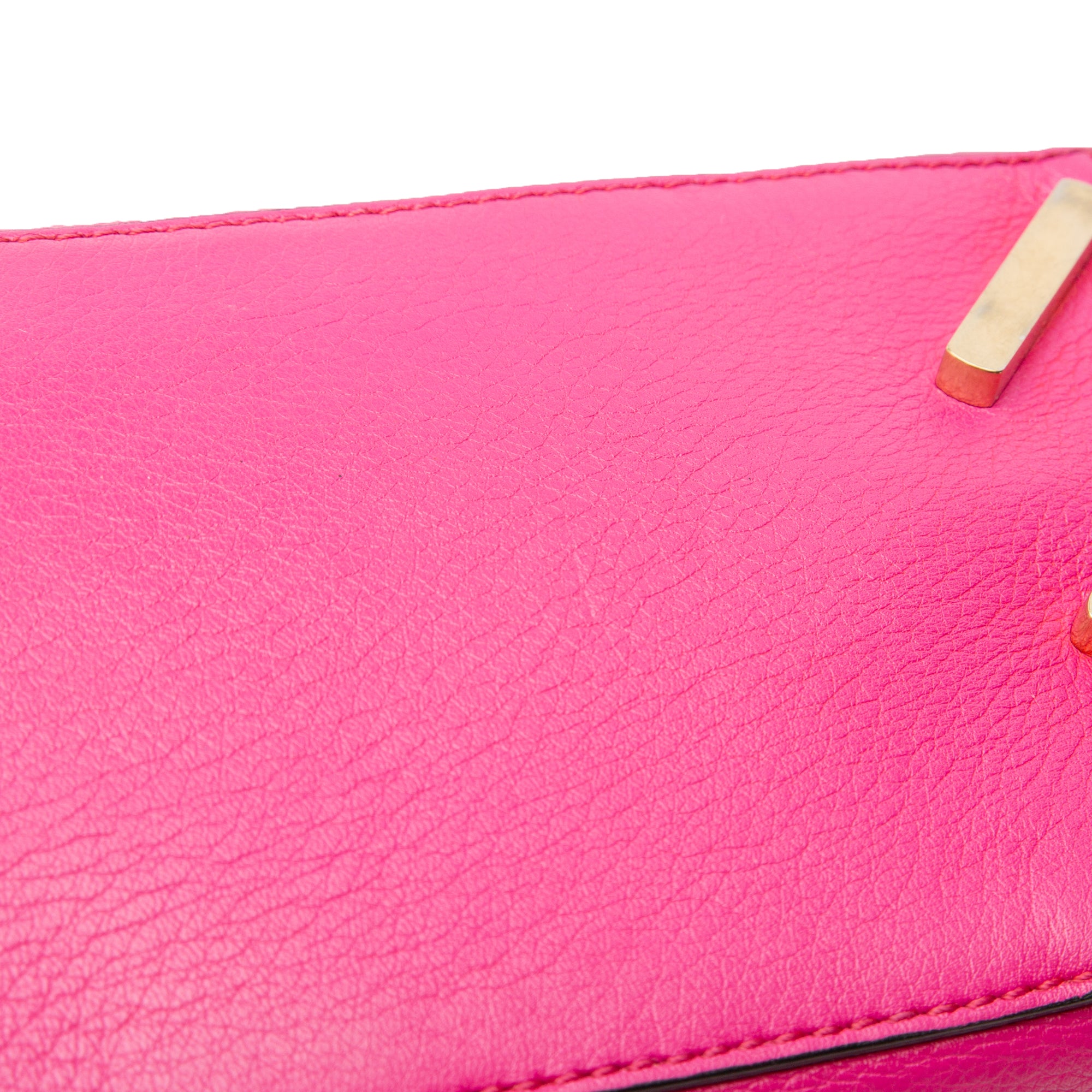 Loewe | Pre-Owned Small Calfskin Puzzle Satchel | Pink/Hot Pink