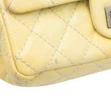 Chanel | Pre-Owned Mini Reissue 2.55 Patent Double Flap | Yellow/Light Yellow