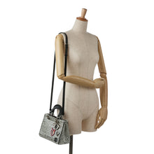 Dior | Pre-Owned Small Tweed Patch Diorissimo Tote | SilverBlackBlack