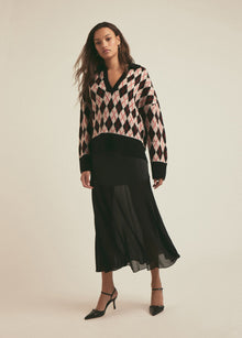 black red argyle