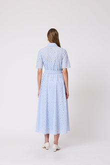 Polka Dot Eyelet Shirt Dress | Cloud