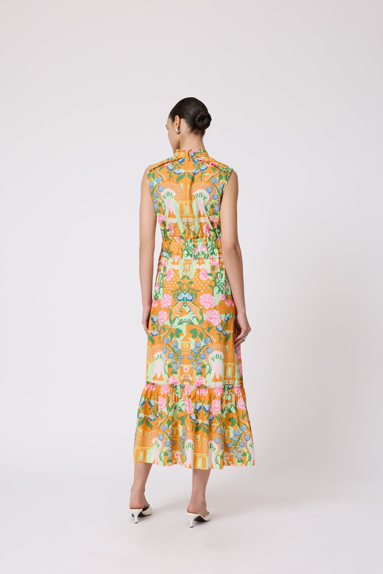 Rose Garden Cotton Smocked Dress | Marigold Multi