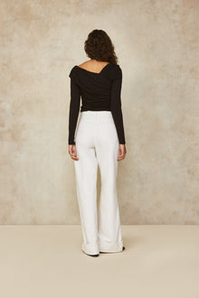 Jersey Draped Top | Black