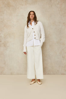 Cable Knit Cardigan | Ivory