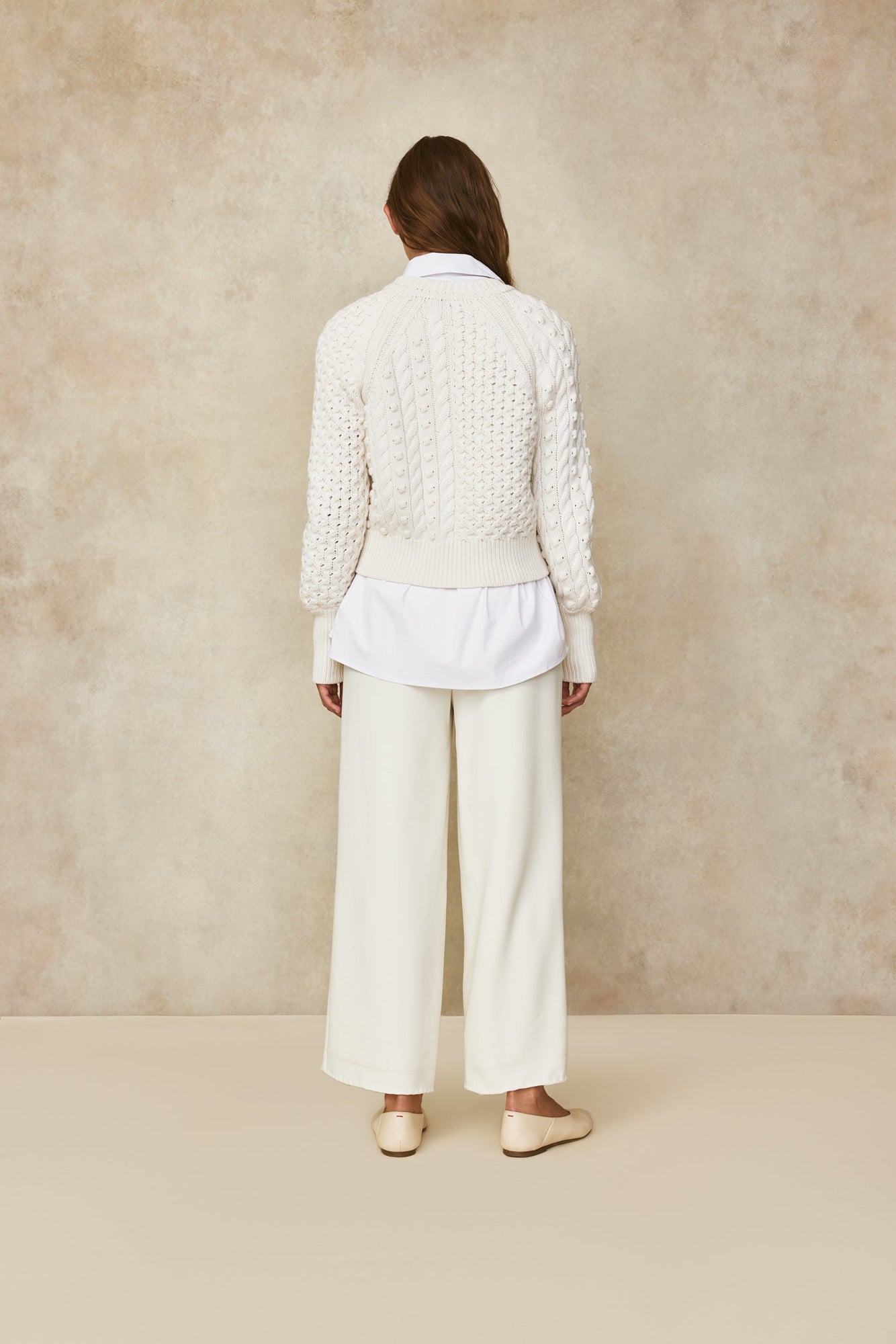 Cable Knit Cardigan | Ivory
