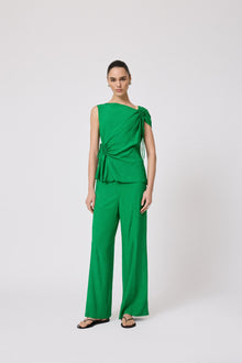 Starburst Crepe Sara Pant | Green