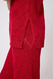 Pointelle Knit Tunic | Cherry