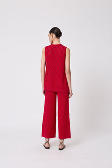 Pointelle Knit Tunic | Cherry