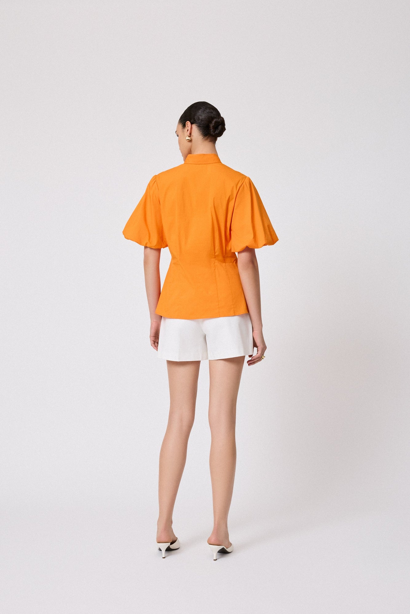 Cotton Poplin Full Sleeve Shirt | Marigold