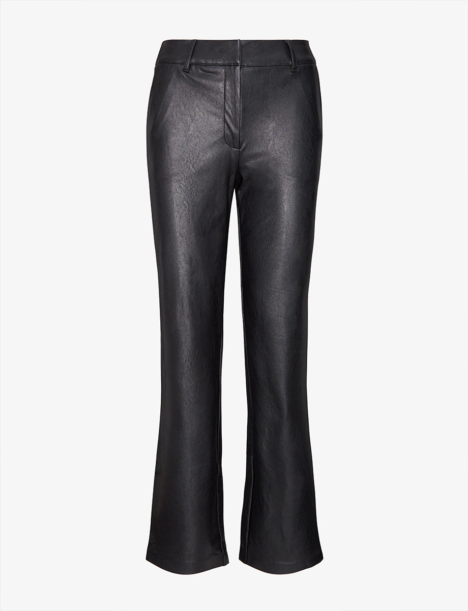 Faux Leather Trouser::Black::Main