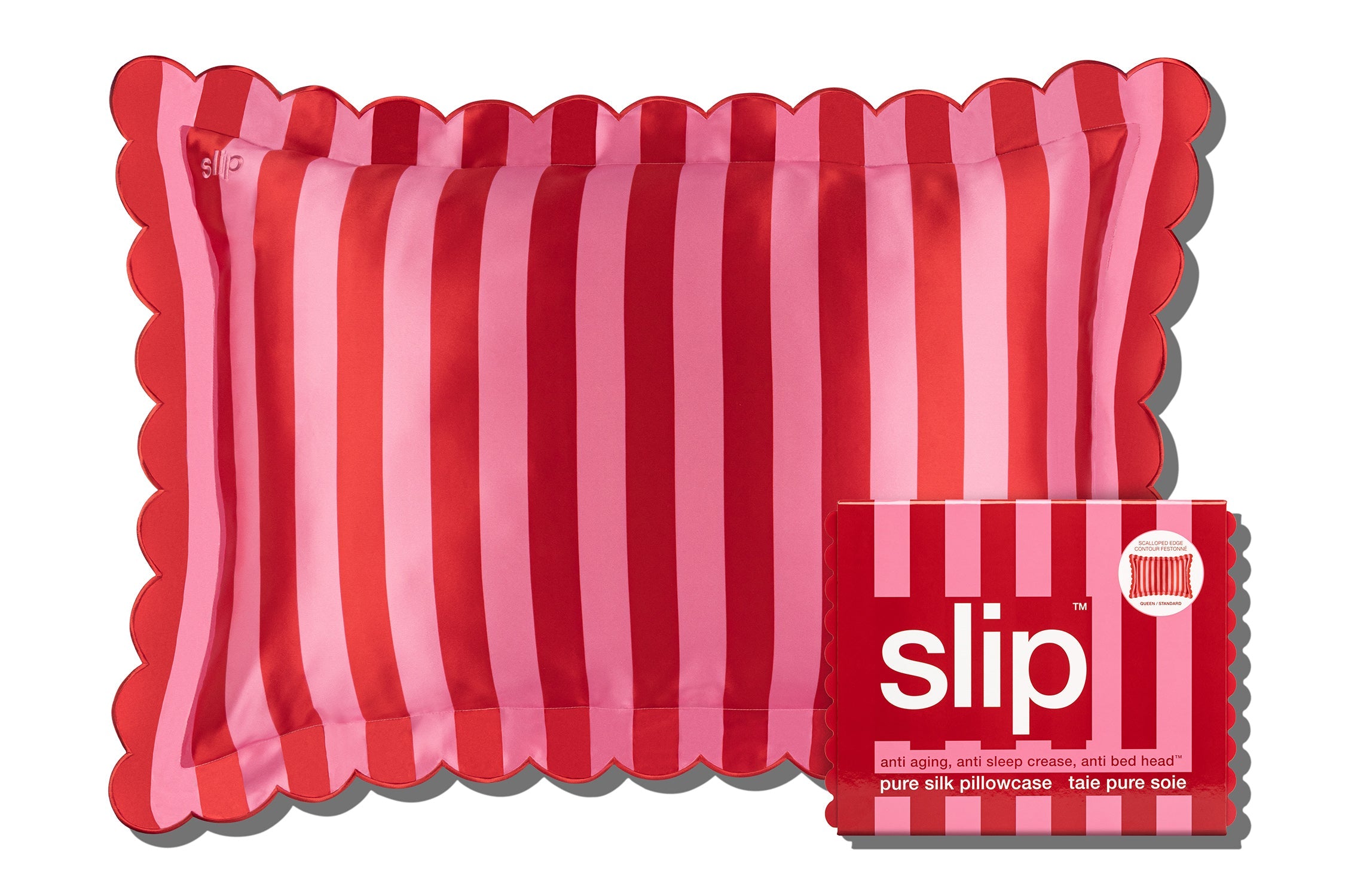 Queen Zippered Pillowcase with Scalloped Edge | Sunshade