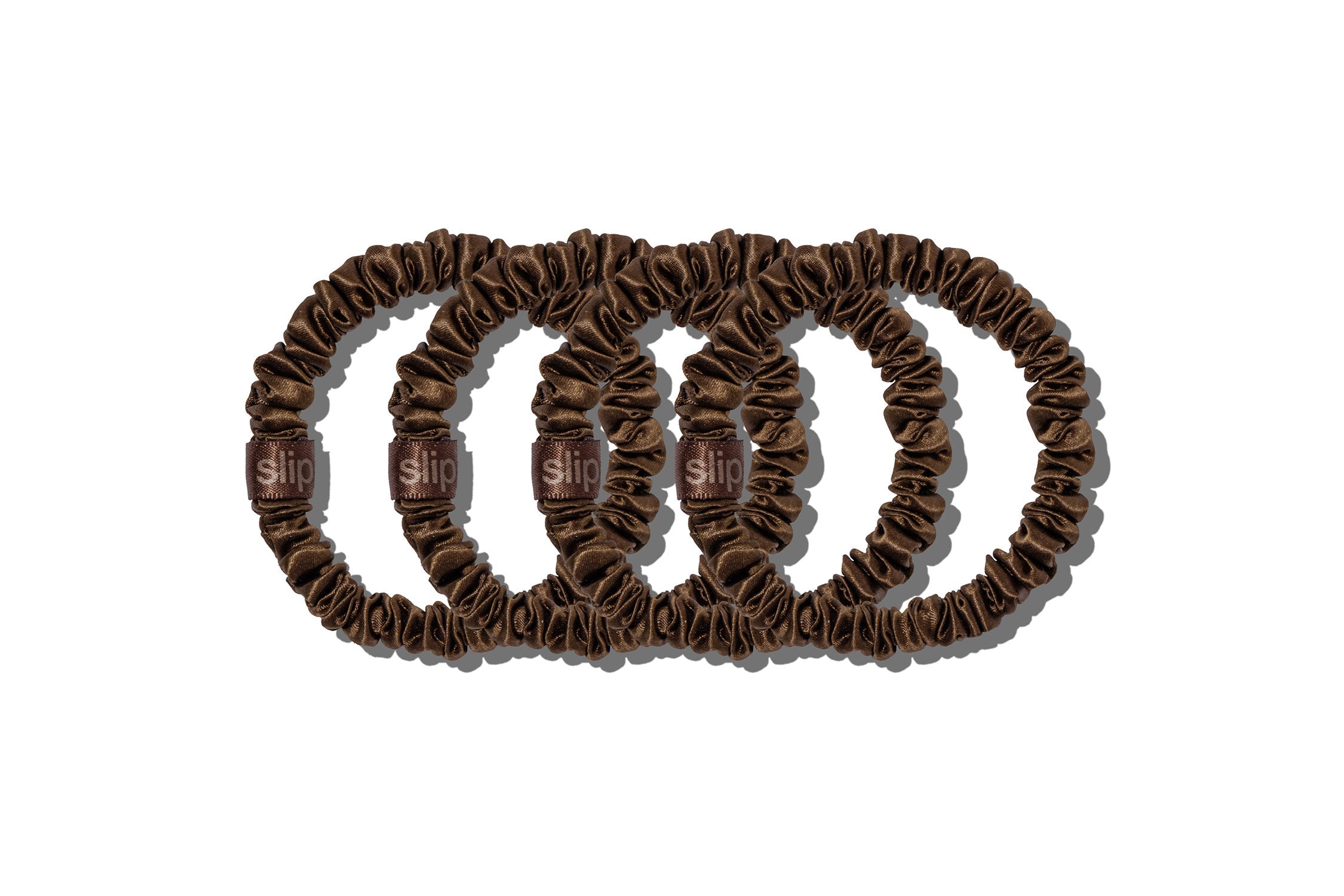 Back to Basics Skinny Scrunchies | Dark Brown | Set of 4