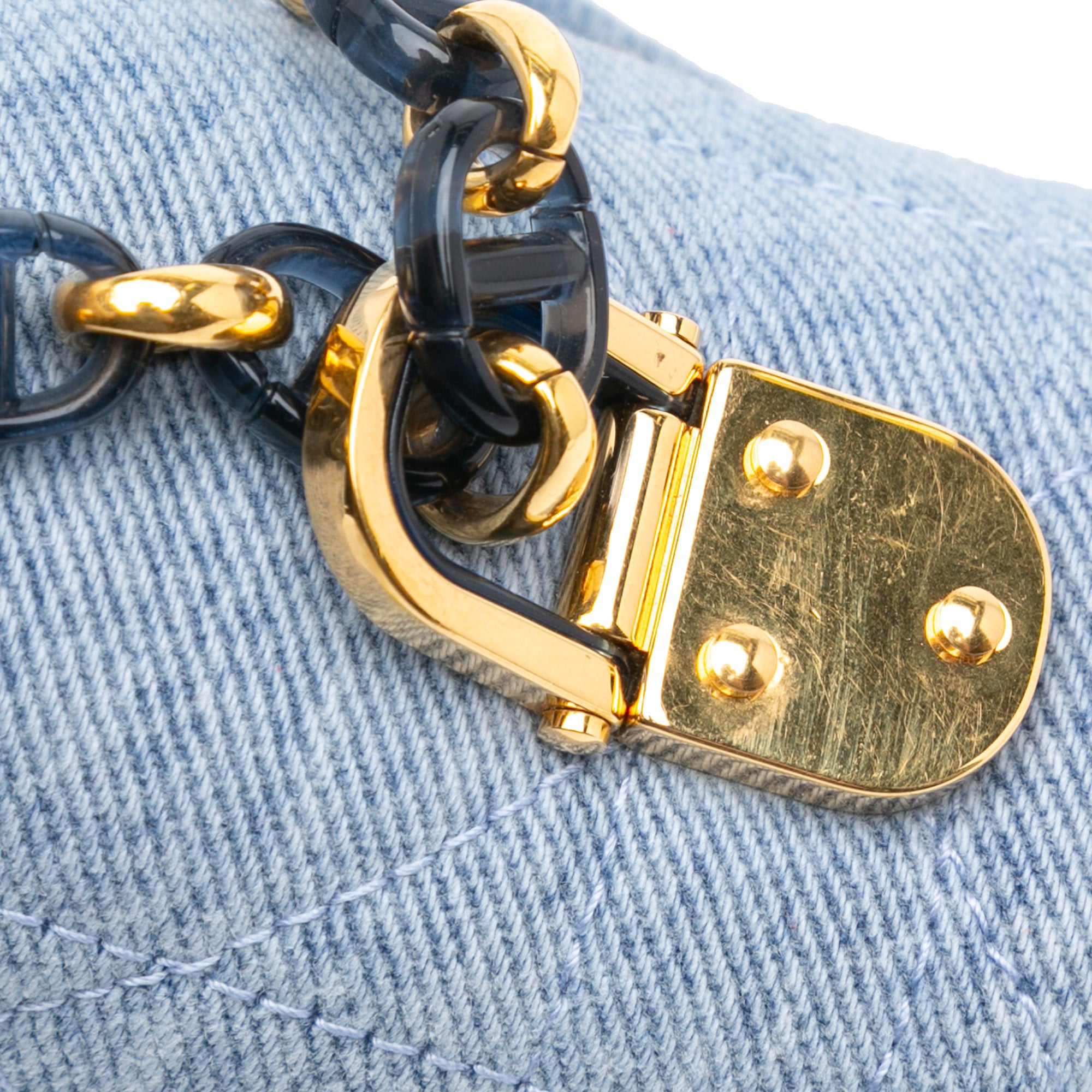 Dior | Pre-Owned Medium Denim Macrocannage Caro Bag | Blue/Denim