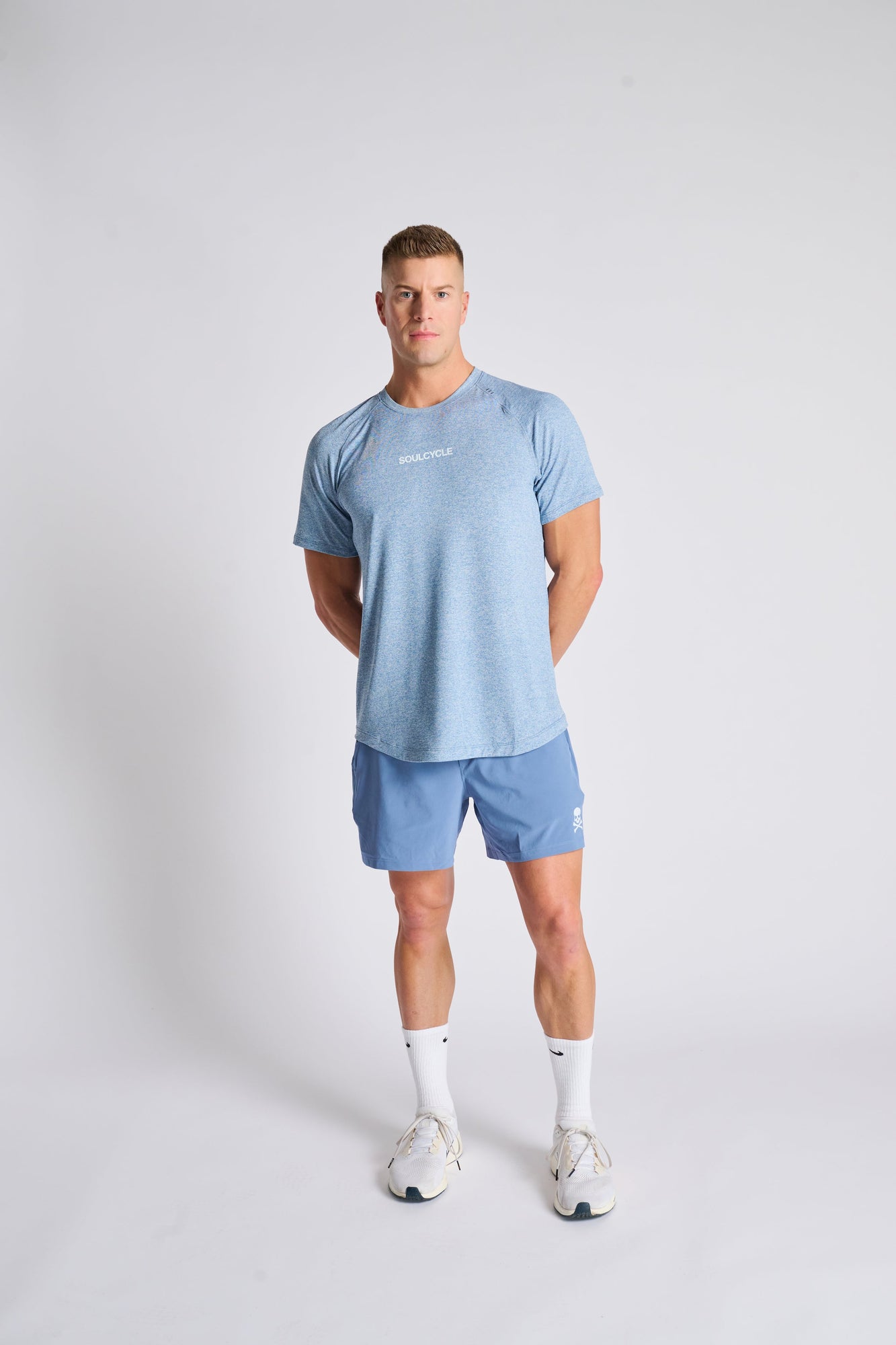 Men | Lululemon | License To Train Short Sleeve | Heathered Washed Denim