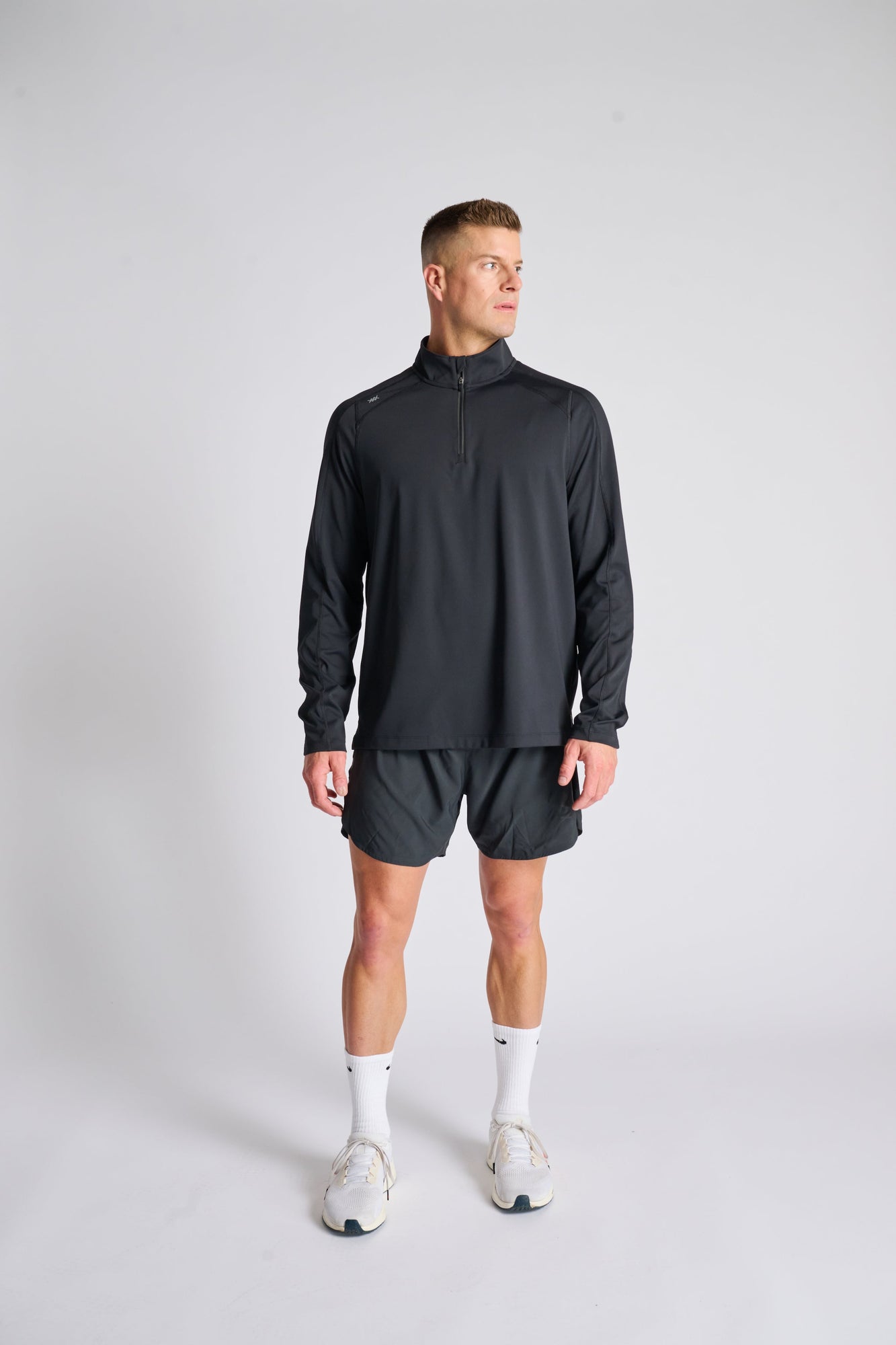 Men | Rhone | Rise 1/4 Zip | Black