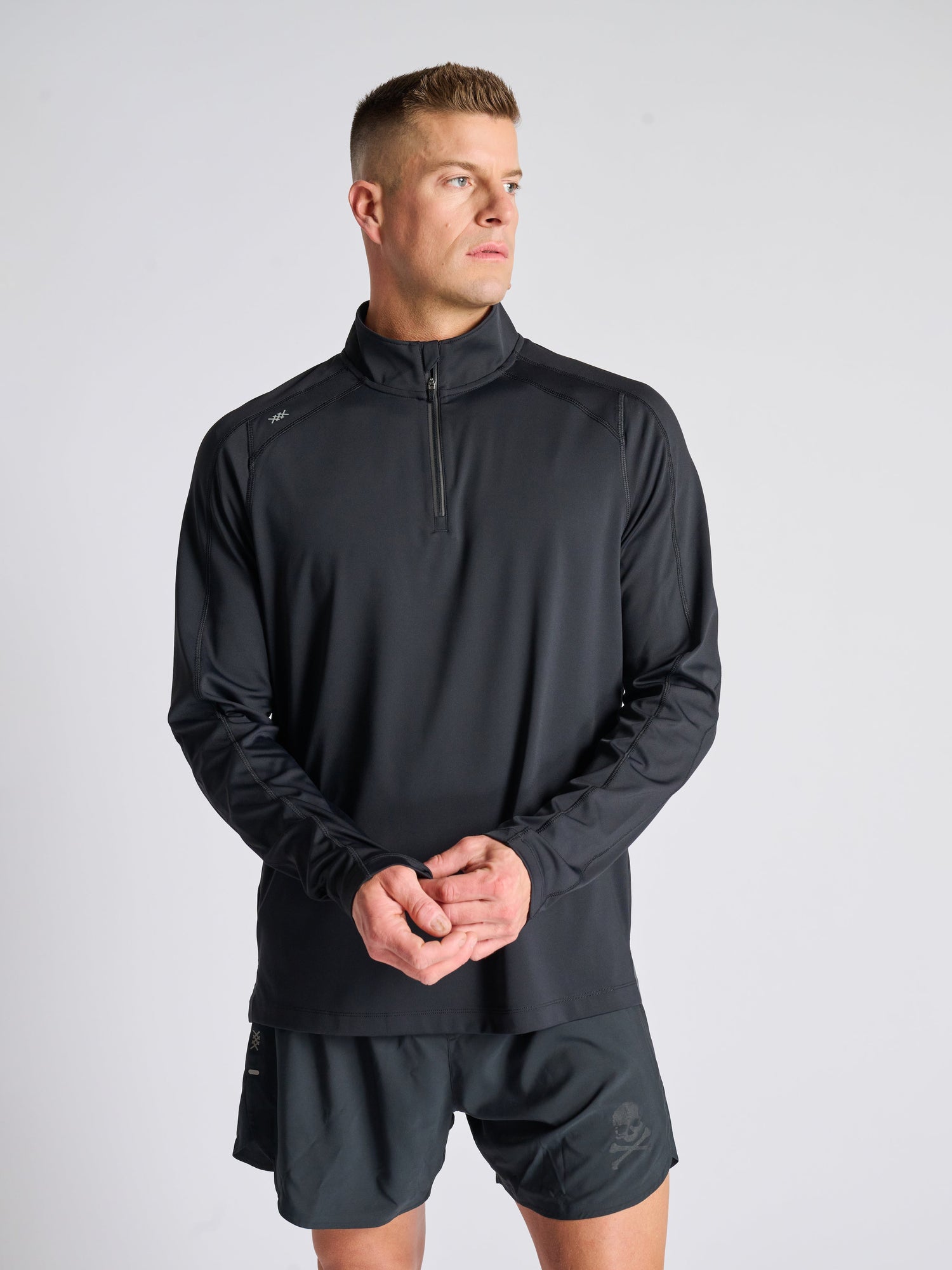 Men | Rhone | Rise 1/4 Zip | Black