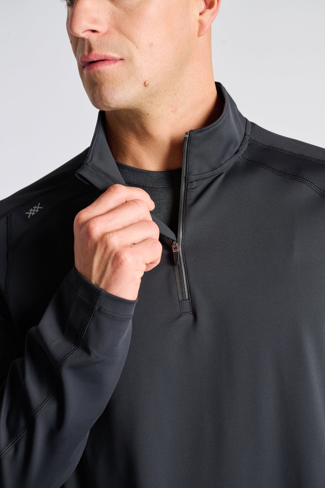 Men | Rhone | Rise 1/4 Zip | Black