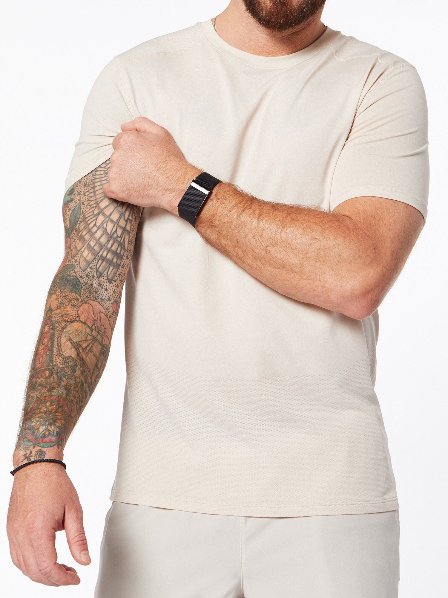 Men | Yellow by SoulCycle | Breeze Seamless Tee Khaki | Khaki
