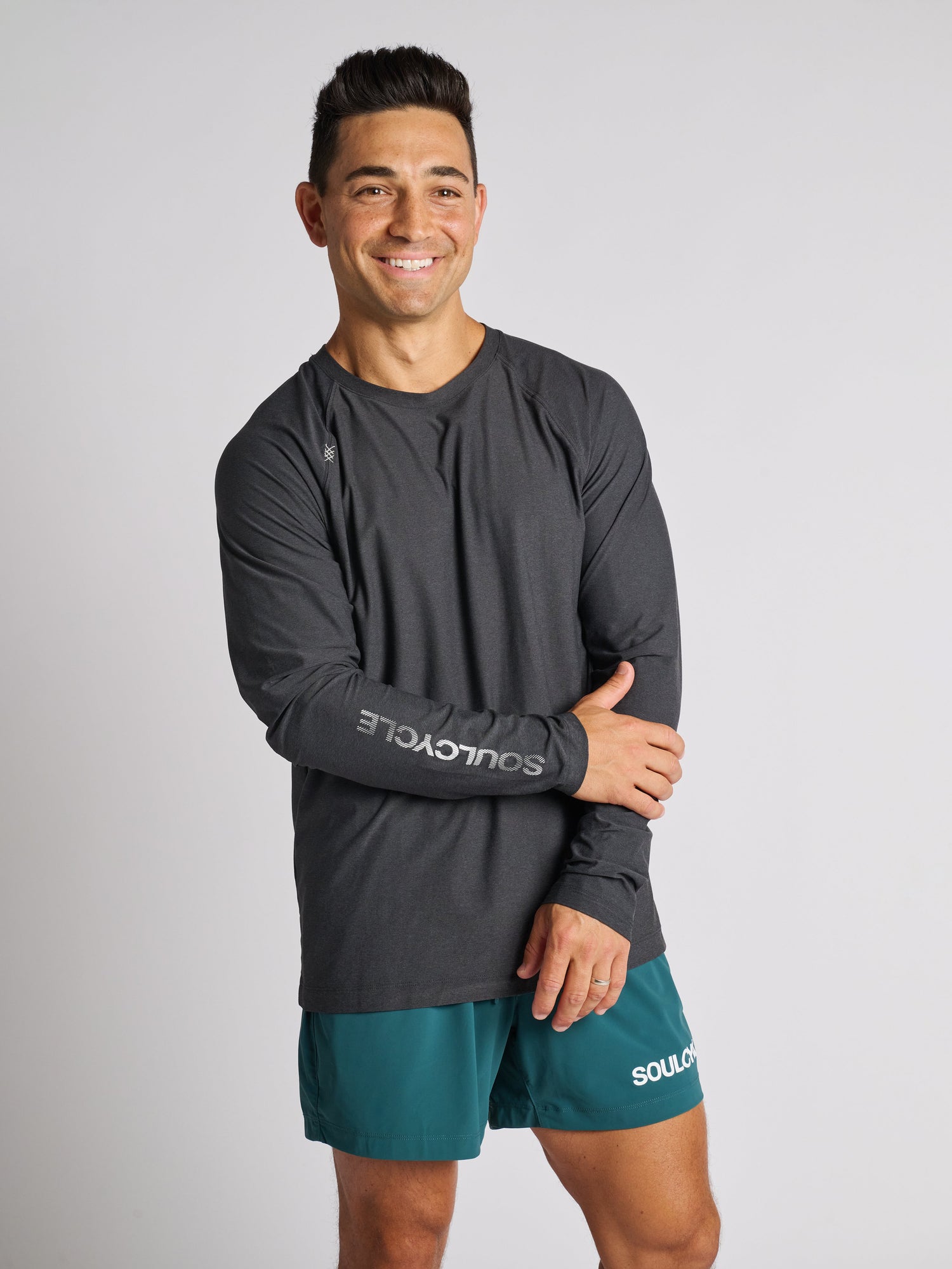 Men | Rhone | Reign Long Sleeve | Black Heather