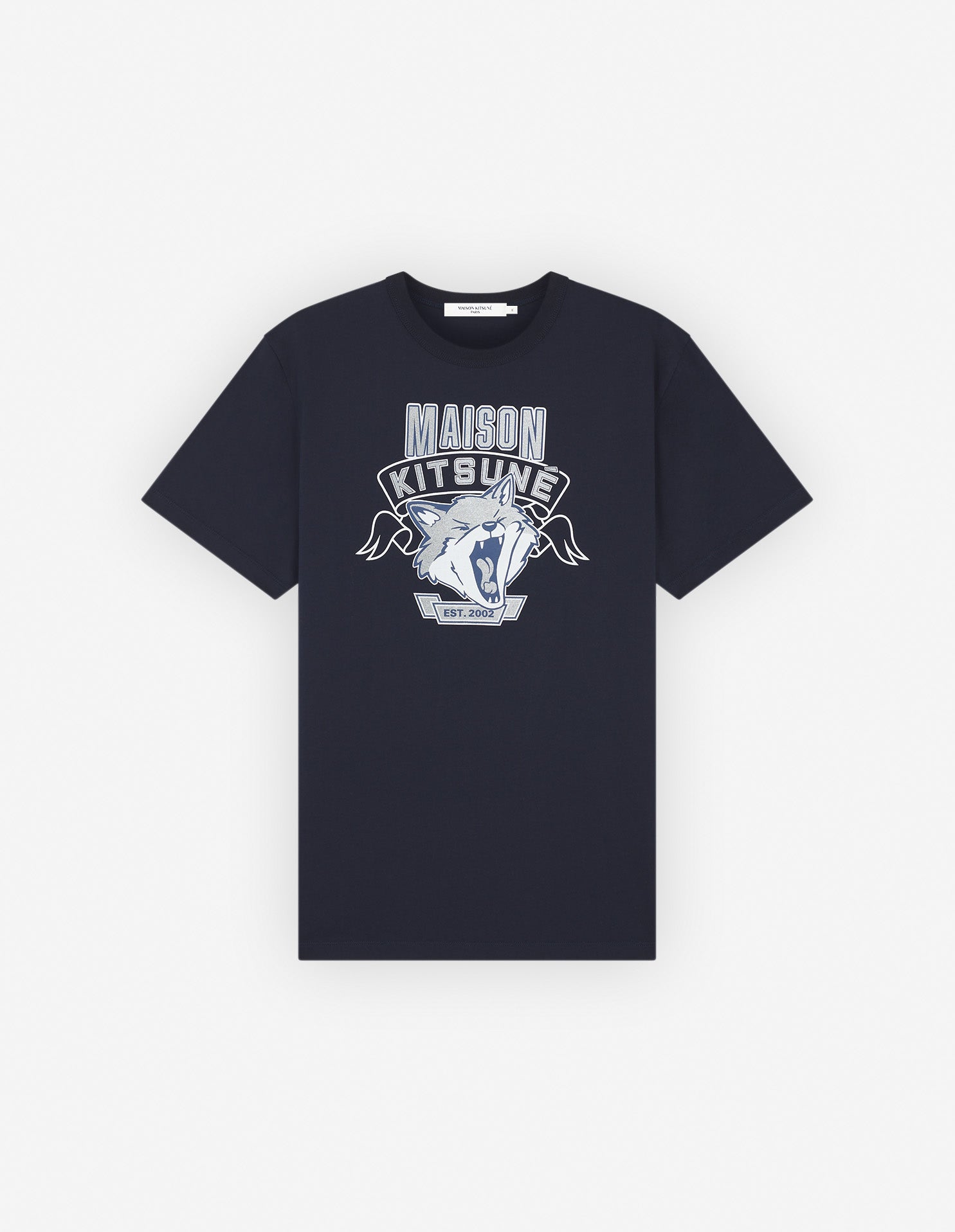 Mens | 6 18 Fox Head Front-Print Classic Tee-Shirt | Navy
