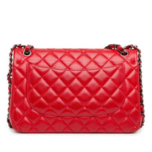 Chanel | Pre-Owned Jumbo Classic Caviar Double Flap - II | Red/Dark Red