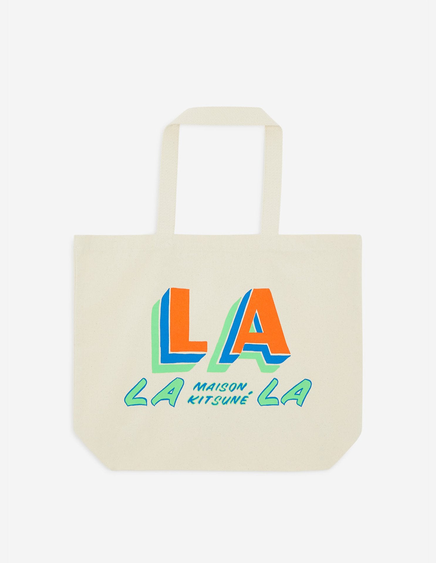 Unisex | L.A. Ben Klevay Print Canvas Tote Bag | Ecru