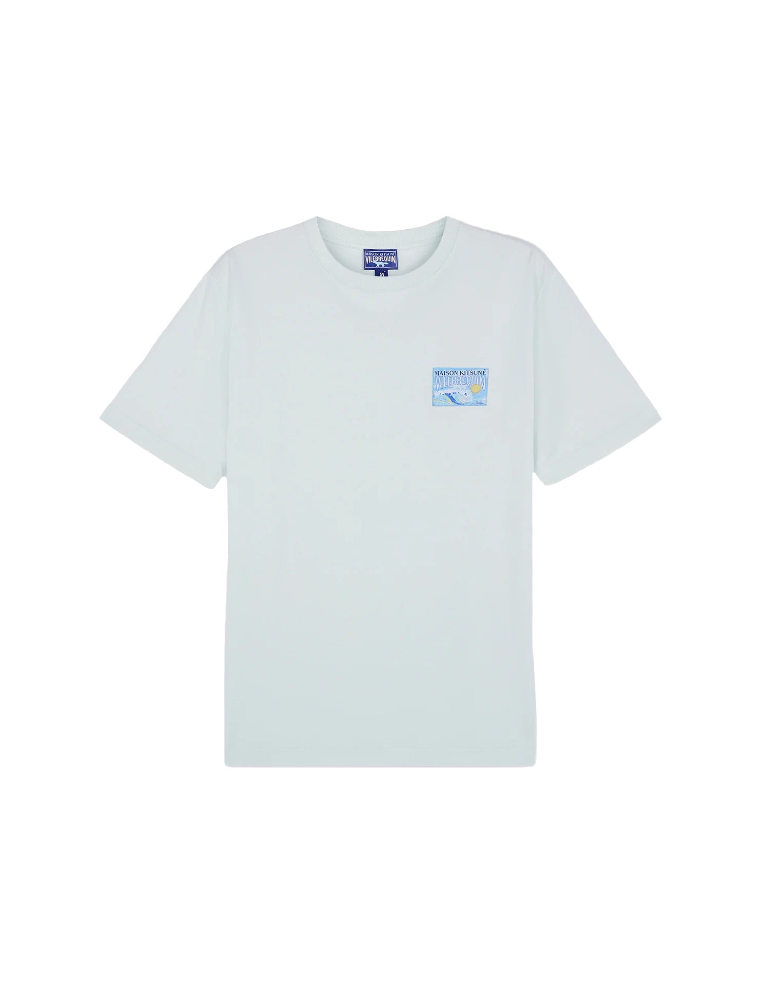 Mens | Maison Kitsune | Vilebrequin Short-Sleeve Comfort Tee-Shirt | Ice Blue
