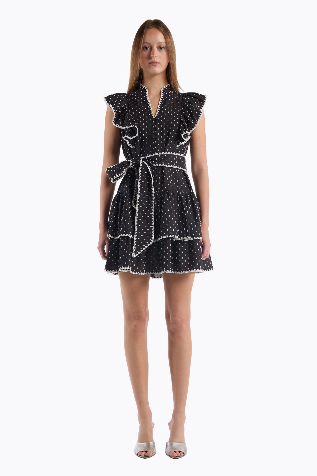 Uma Dress | Black White Dot