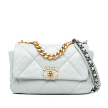 Chanel | Pre-Owned Medium Lambskin 19 Flap | Gray/Light Gray
