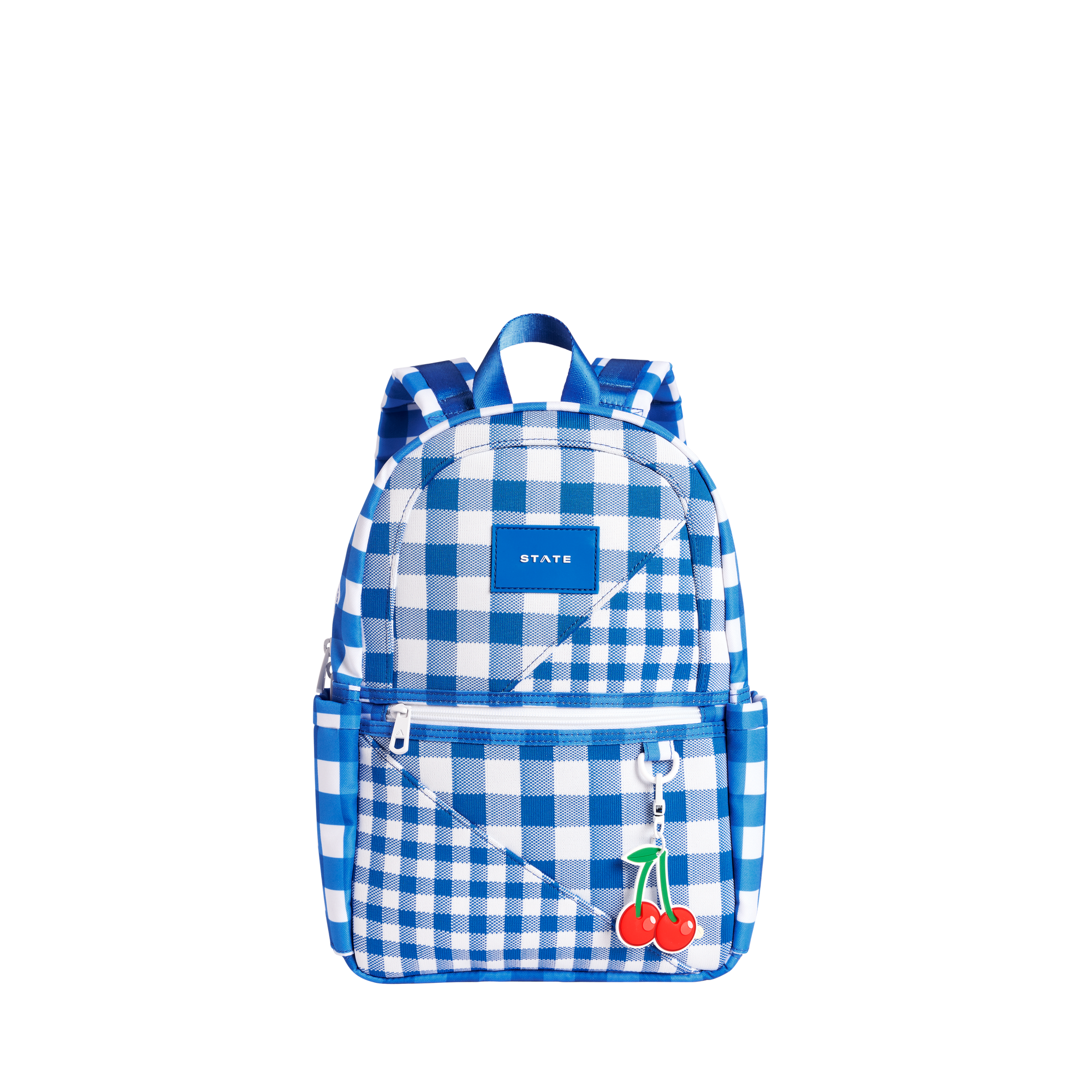 STATE Bags Kane Kids Mini Backpack Intarsia Gingham Front View Click to Zoom