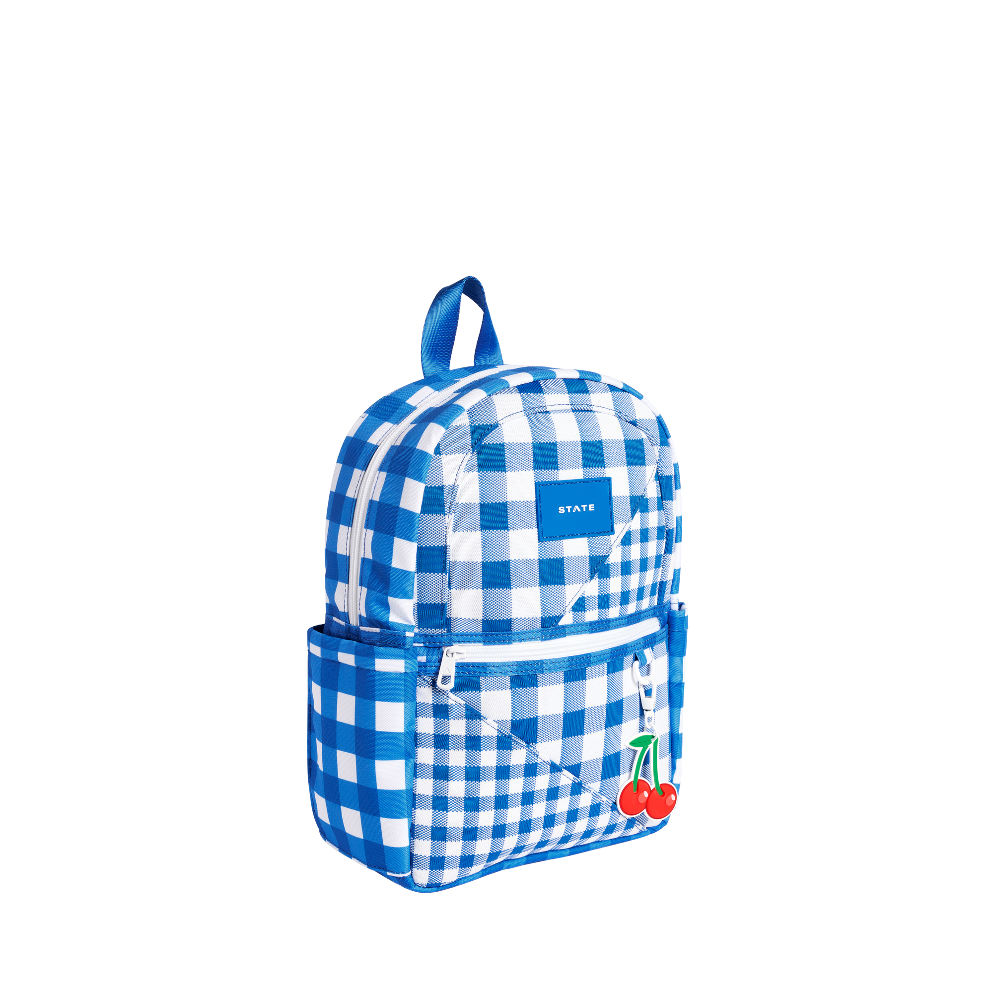 STATE Bags Kane Kids Mini Backpack Intarsia Gingham Side View Click to Zoom