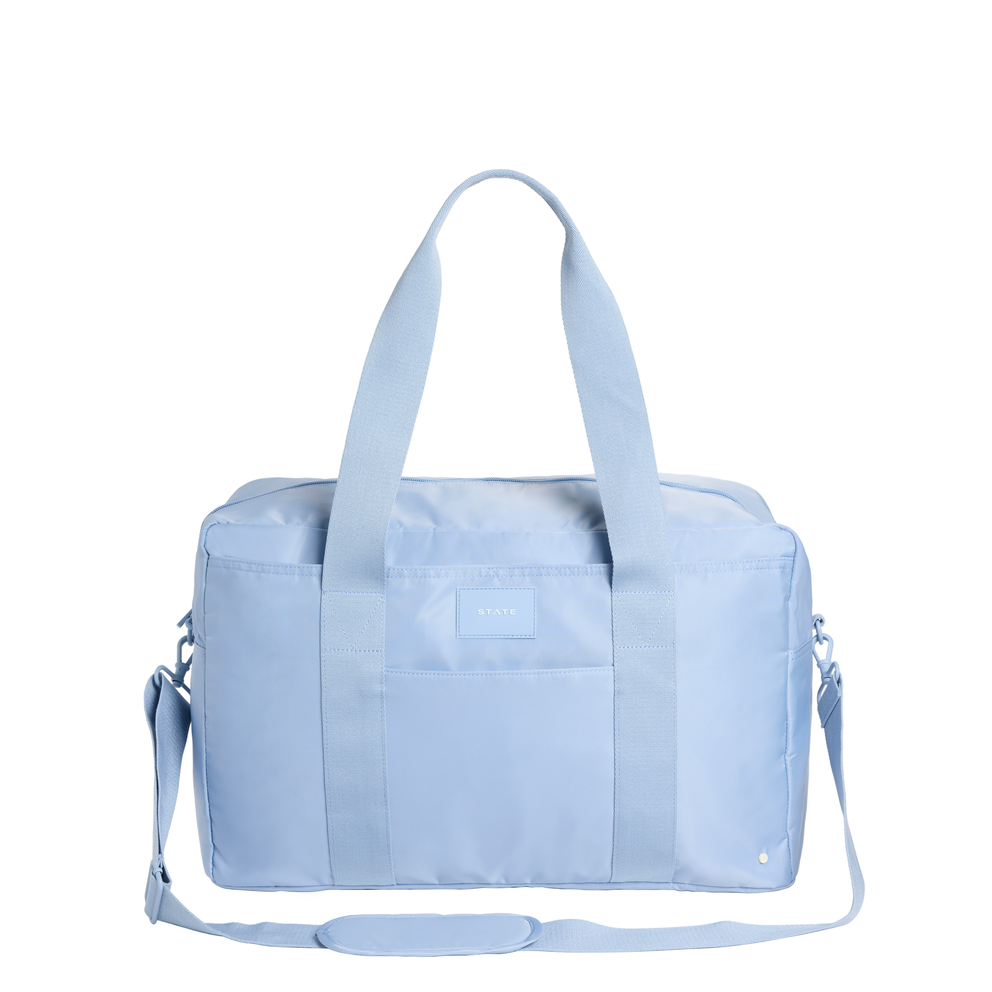 STATE Bags Wellington Weekender Nylon Ice Blue Front View Click to Zoom