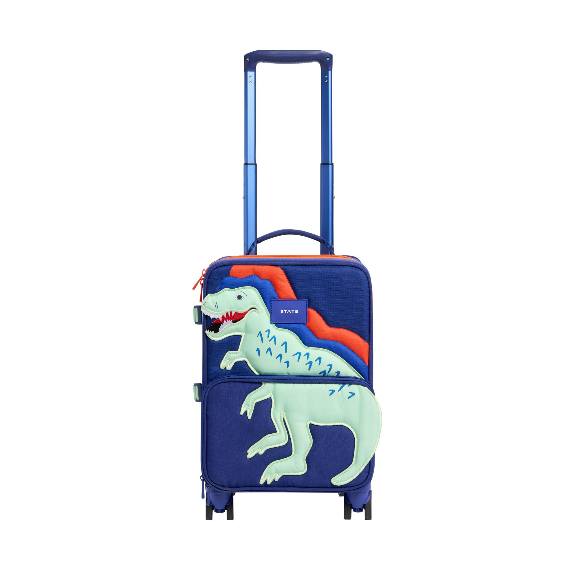 STATE Bags Mini Logan Suitcase Neon Dino Front View Click to Zoom